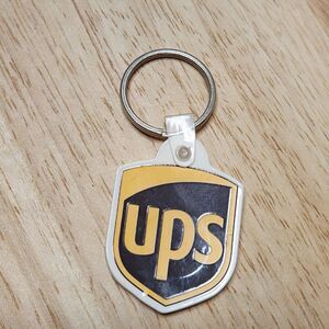 UPS Logo Keychain – Brown Shield – Promotional Key Ring